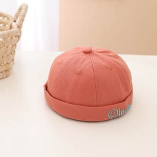 lucky smiling face melon hat children's fashion all-match brimmed landlord hat boy street shooting yuppie hat #6
