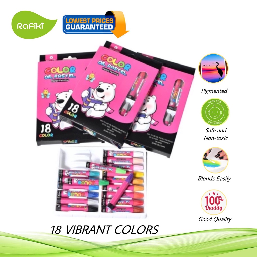 RAFIKI PHILYRA COD 18 COLORS OIL PASTEL SET SCHOOL AND OFFICE SUPPLIES