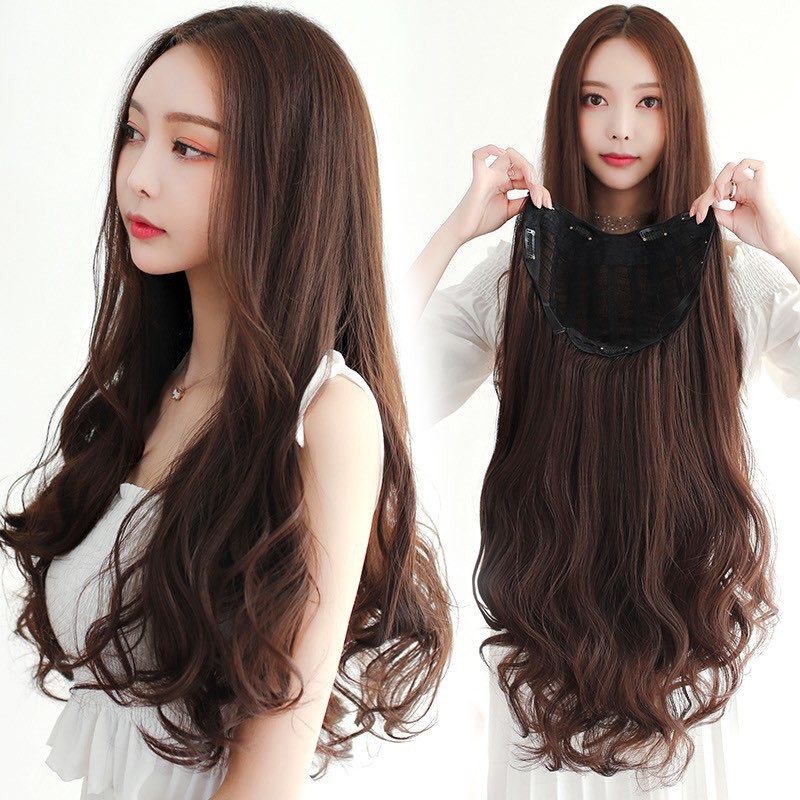 U-shaped female wig, 3/4 curly hair clip 02 | Shopee Philippines