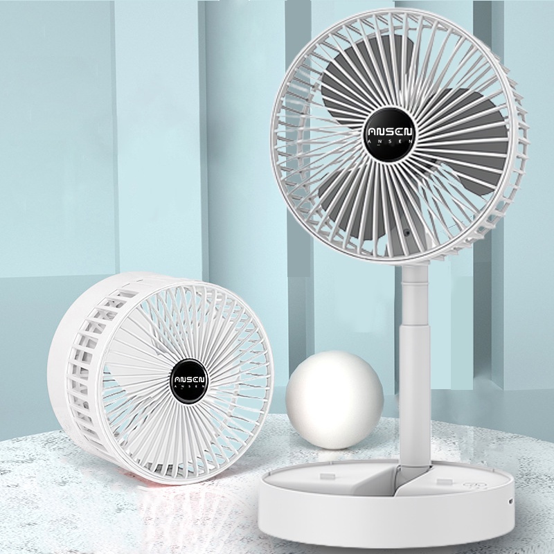 Desk Electric Fan Small Folding Fan With Usb Charging Rechargeable