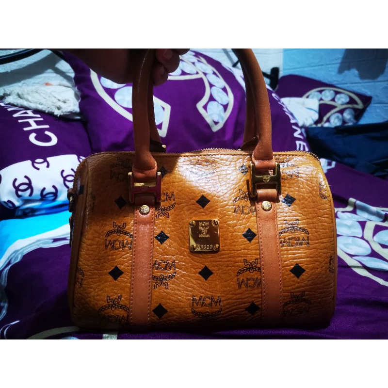 Preloved Mcm Mini Boston Bag | Shopee Philippines