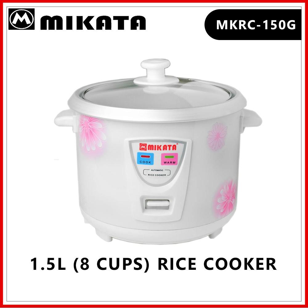 Rice Cooker 1.5L ( 8 cups) with Measuring Cup and Serving Scoop MIKATA