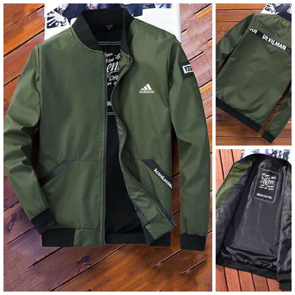 adidas army green jacket
