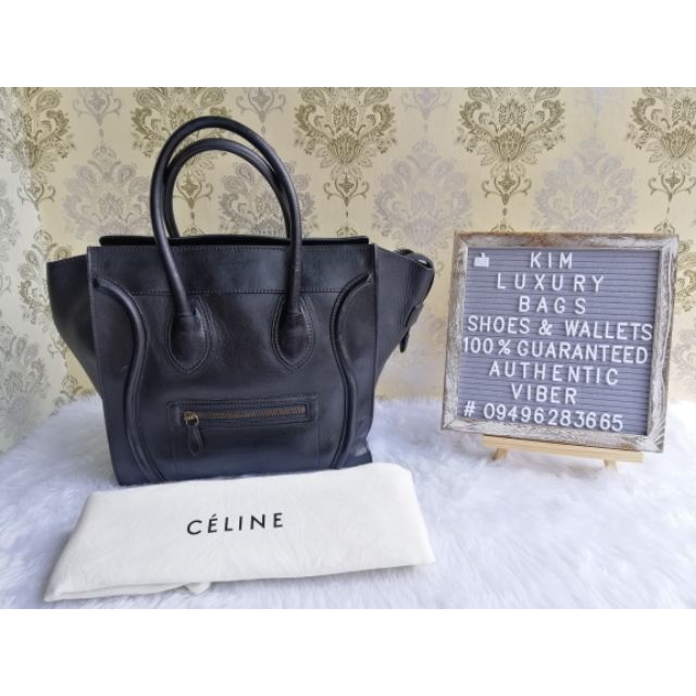 celine mini luggage tote bag