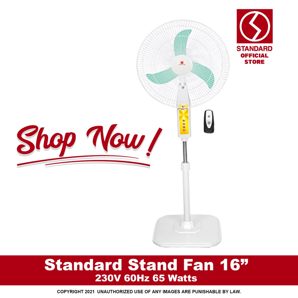 Standard Stand Fan 16" SSA16R w/ Remote Control (Random Color