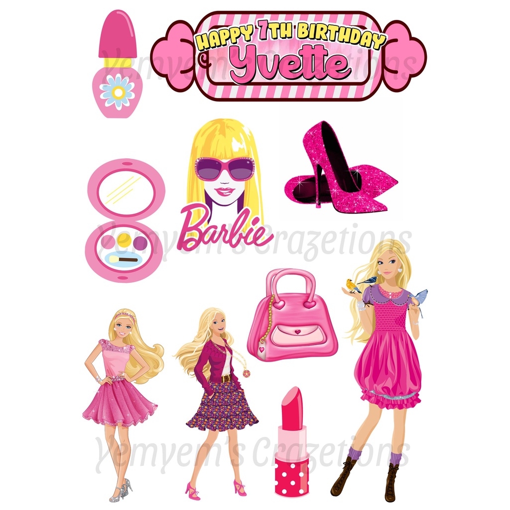 barbie-edible-cake-decoration-cupcake-toppers-a4-icing-wafer-sheet