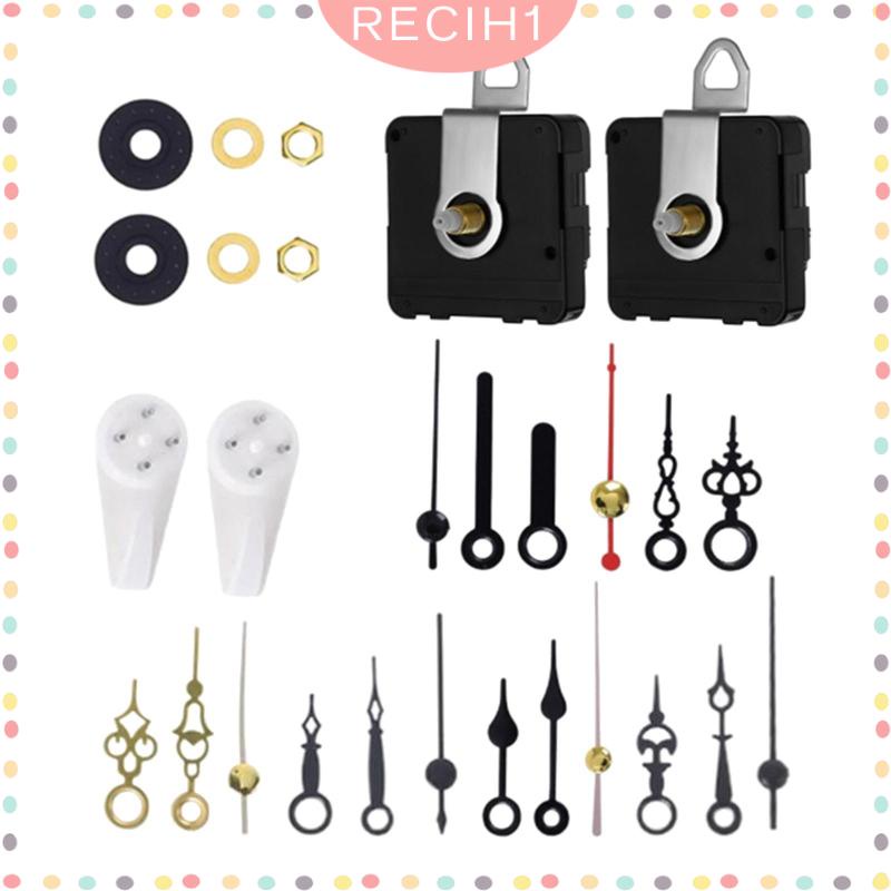 DIY Quartz Clock Movement Mechanism W/ 6 Sets Hands Quartz Clock Motor Kit Replacement Repair Tool for School Office Kitchen Home Classroom