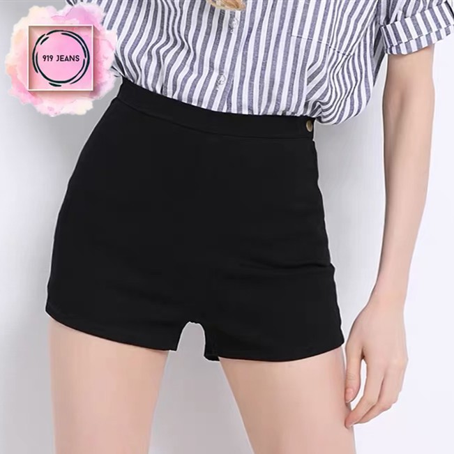 black high waisted short shorts