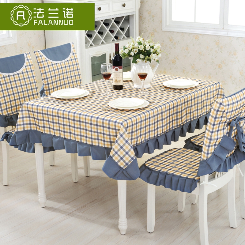 Chair Cover Plaid Fabric Tablecloth Table Cloth Cushion