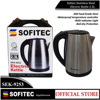 Sofitec Stainless Electric Kettle 2.3L Heavy Duty Thermos Fast Boil Water Heater SEK-9253