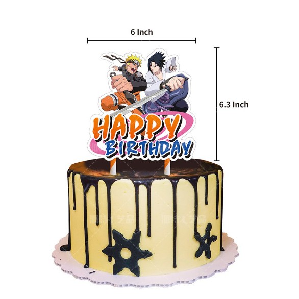 Ready Stock Naruto Birthday Theme Party Set Japanese Anime Flag Balloon Cake Arrangement Party 419