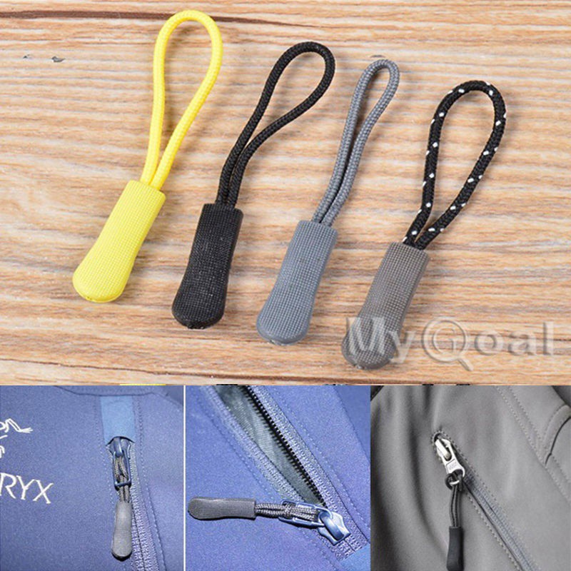 Zip Pull Zipper Puller Cord Slider Fastener Bag Backpack Replacement 10pcs/lot 