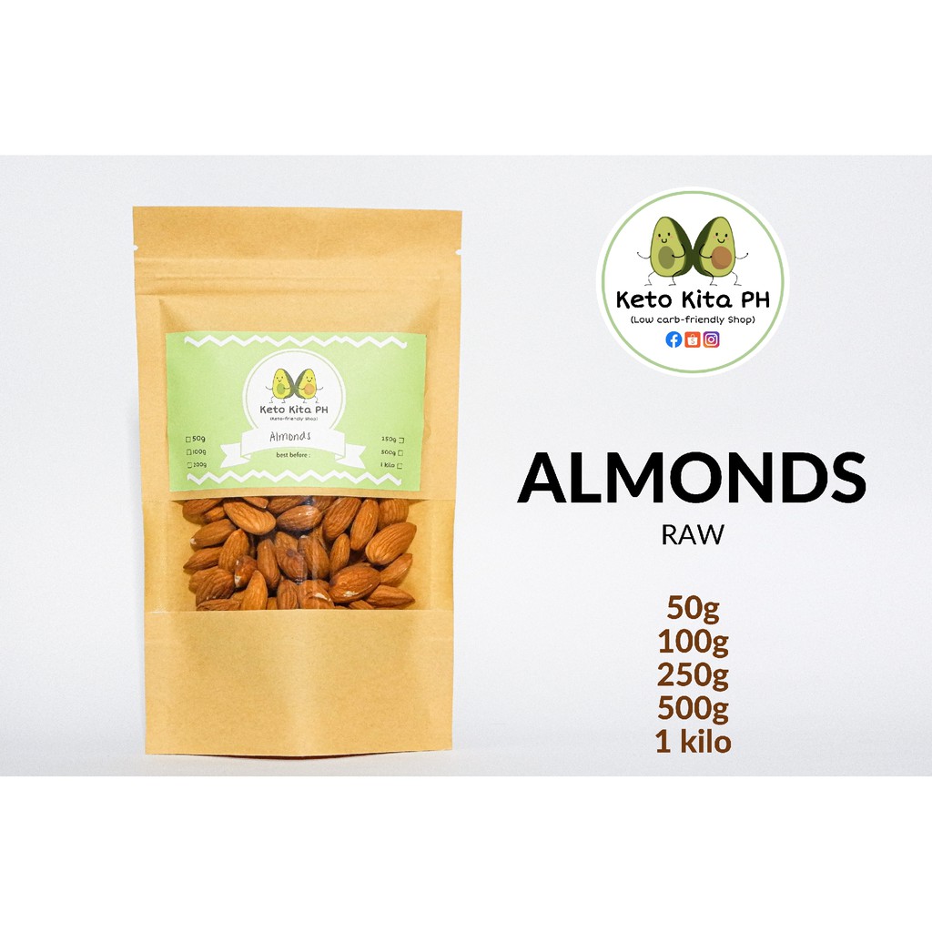 Raw Almonds (Whole) - RETAIL - Keto/Low carb Products | Shopee Philippines