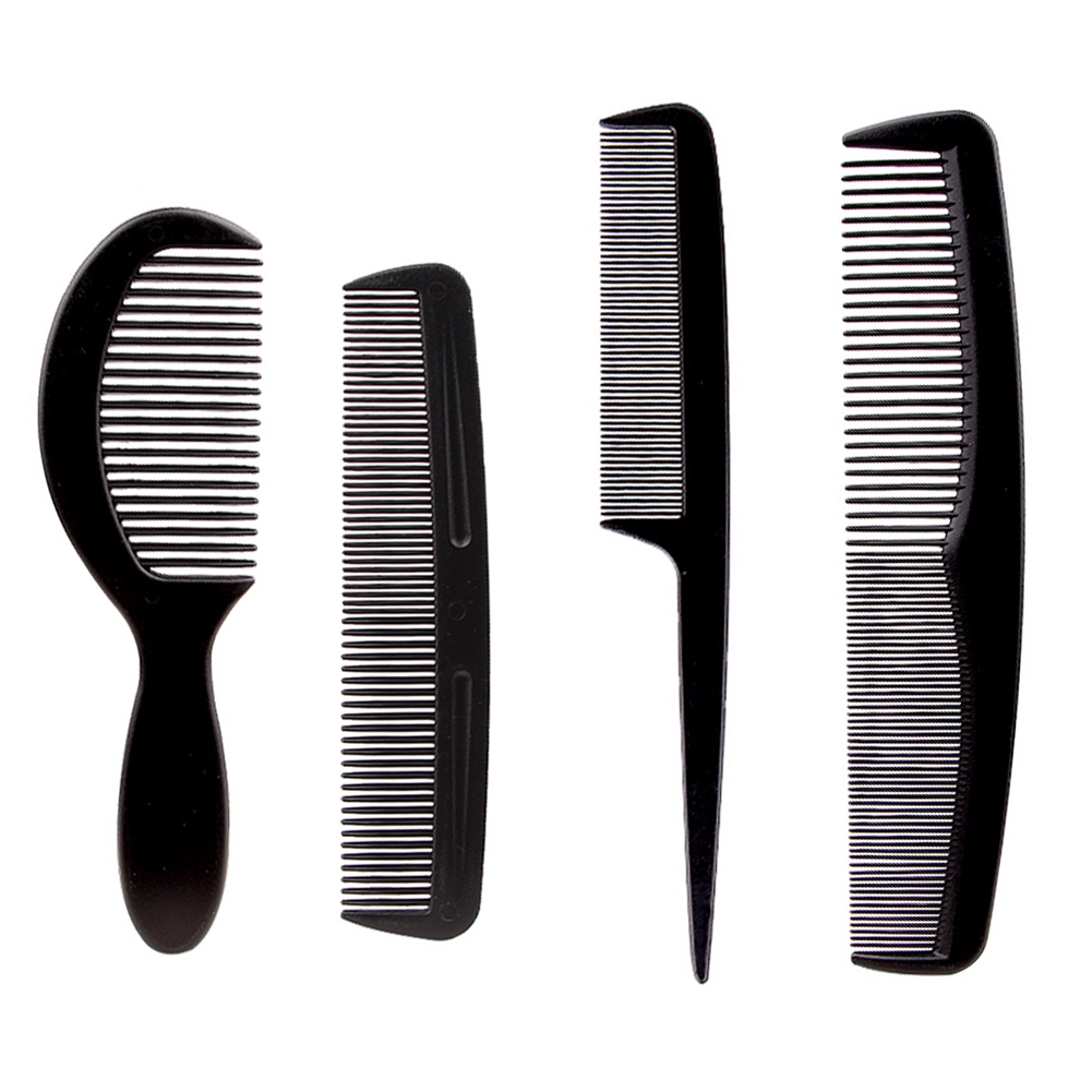 4pcs Detangling Plastic Portable Comb Anti Static Massage Tool