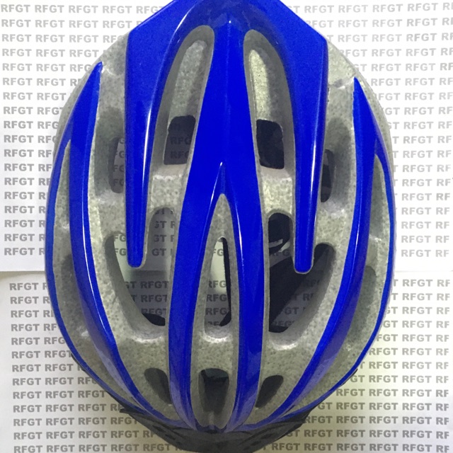 blue bike helmet