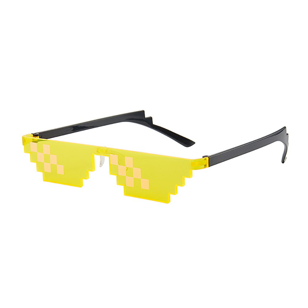 2022LF Deal With It Meme Thug Life, MLG Shades Frameless Pixel Unisex Eyeglasses Party Gifts Mosaic 