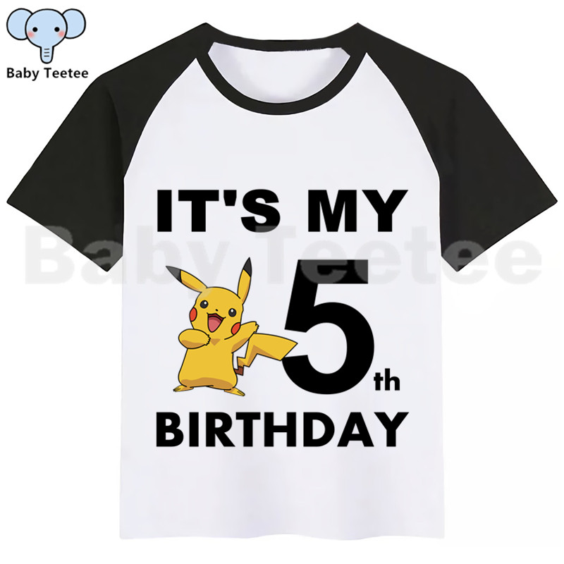 Birthday Personalized Tshirt Pokemon Go Pikachu inspired TShirt Children TShirt Outfit