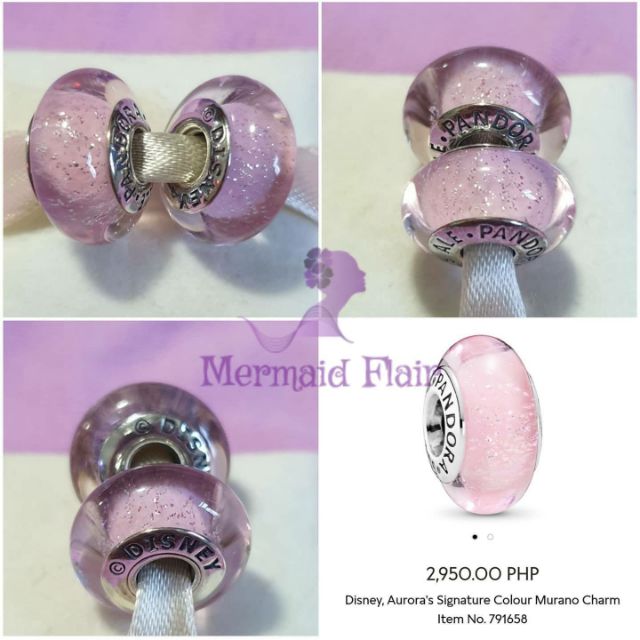 Pandora Disney Aurora Murano | Shopee 