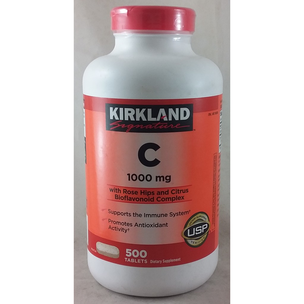 Kirkland Signature Vitamin C 1000mg With Rose Hips 500 Tablets 24 Expiry Shopee Philippines