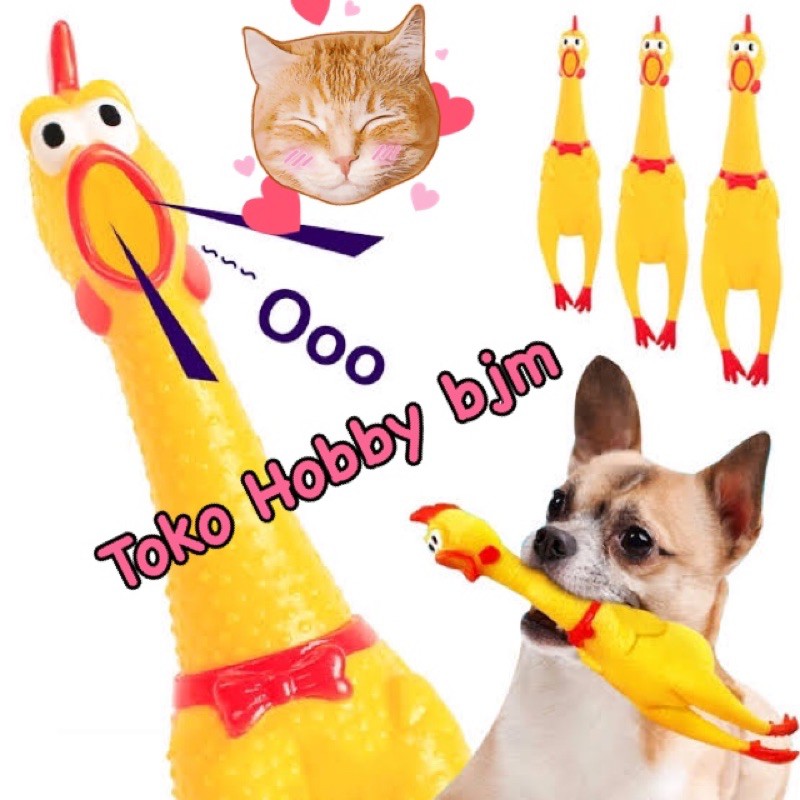 Toy dog cat Stuffed Chicken Sound Biting cat dog toys toy Animal Stuffed Sounds Shopee Philippines