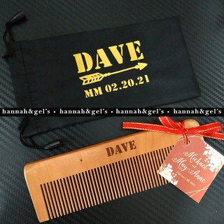 Personalized Wooden Comb LASER ENGRAVED