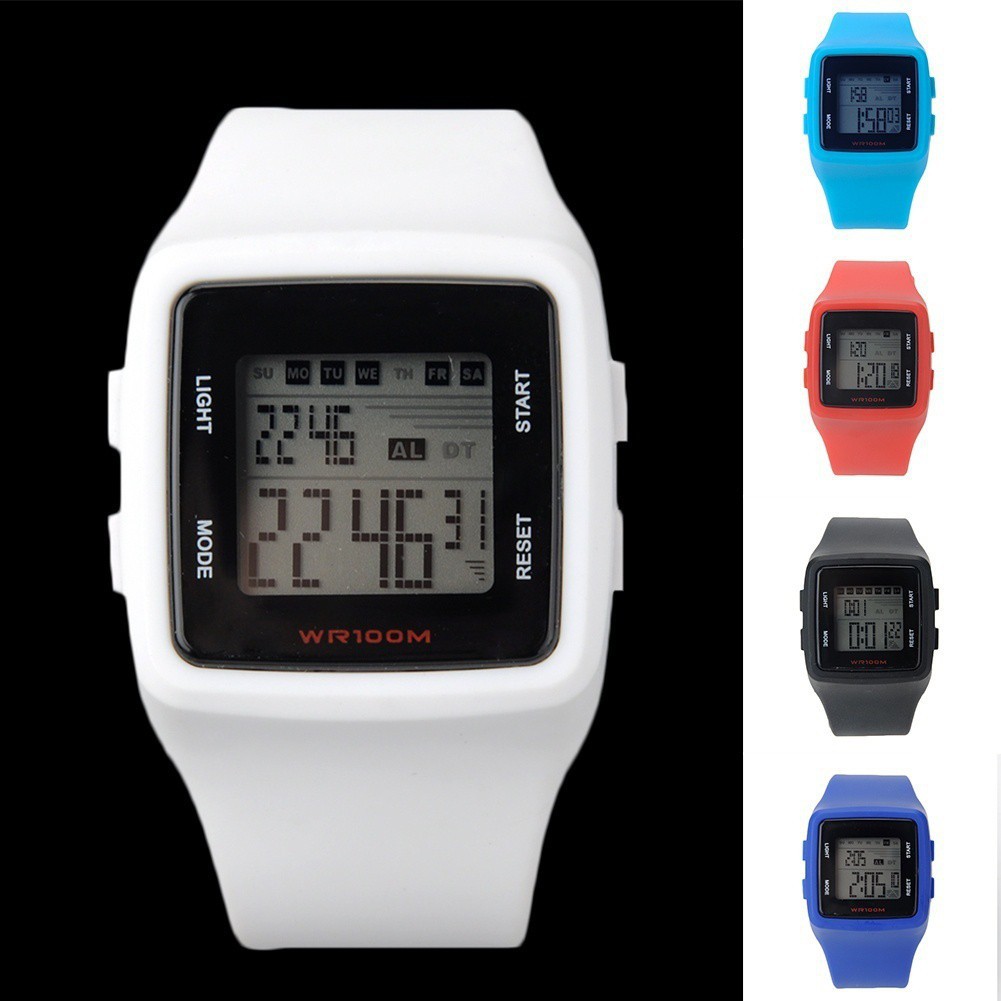 silicone digital led watch