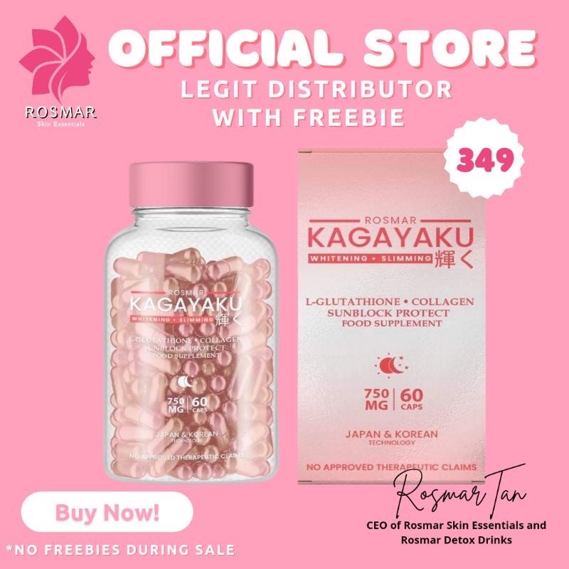 Rosmar Kagayaku Capsule Slimming and Whitening 750mg/60 caps Japan and