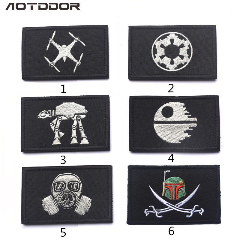 STAR WARS series Embroidered Tactical Military Morale Velcro Patches ...