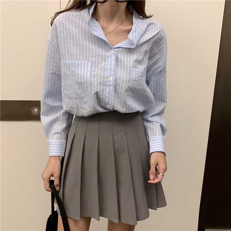 dress shirt and skirt