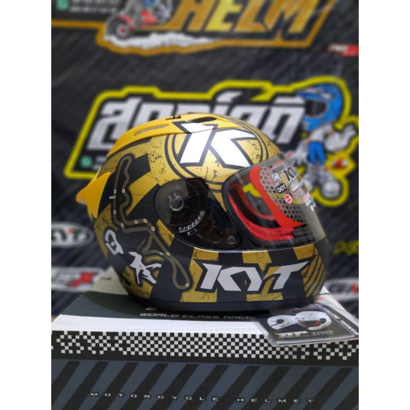 Logo Kyt Rc7 / Kyt Rc 7 Helmet Motif 17 Black Doff Gold ...