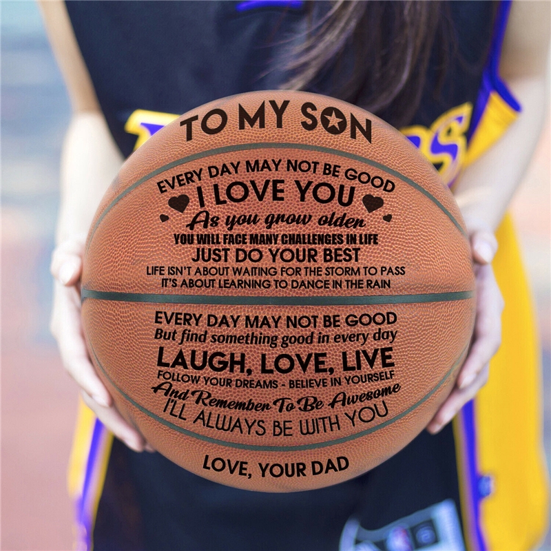 To My Son Love You From Dad/Mom Engraved Basketball ...