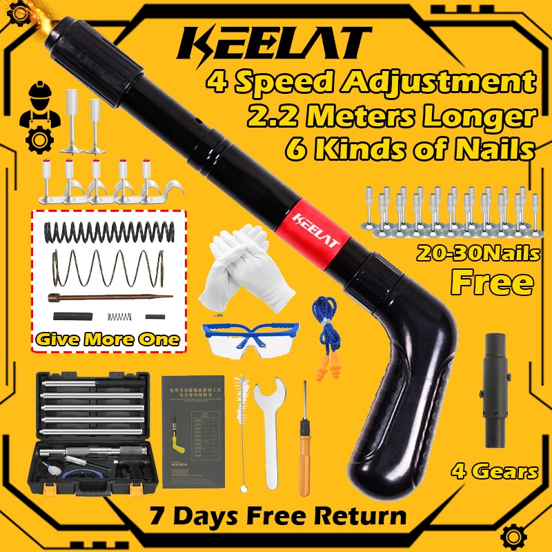 KEELAT Rivet Gun Tufting Manual Steel Nails Gun Concrete Rivet Tool