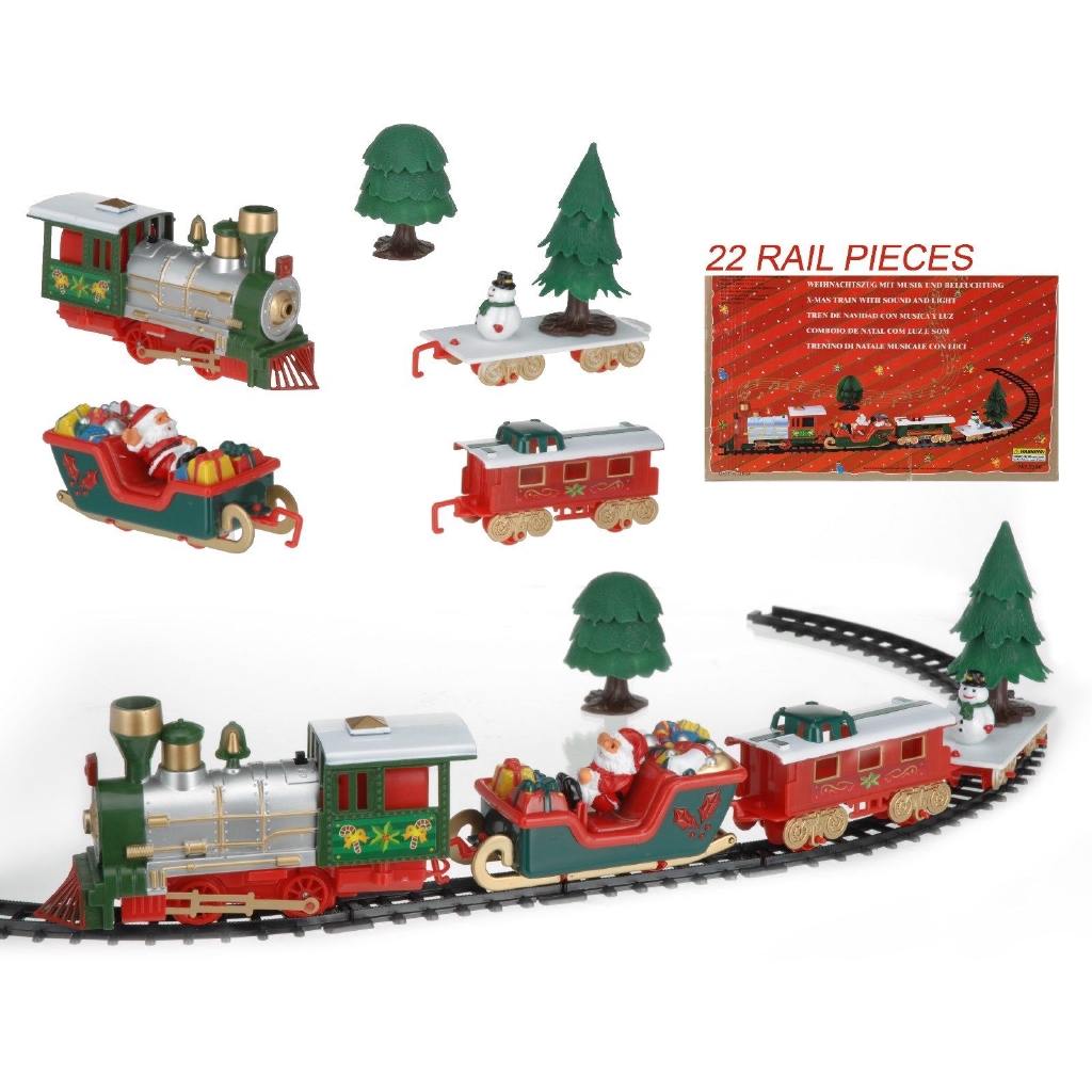 musical christmas train set