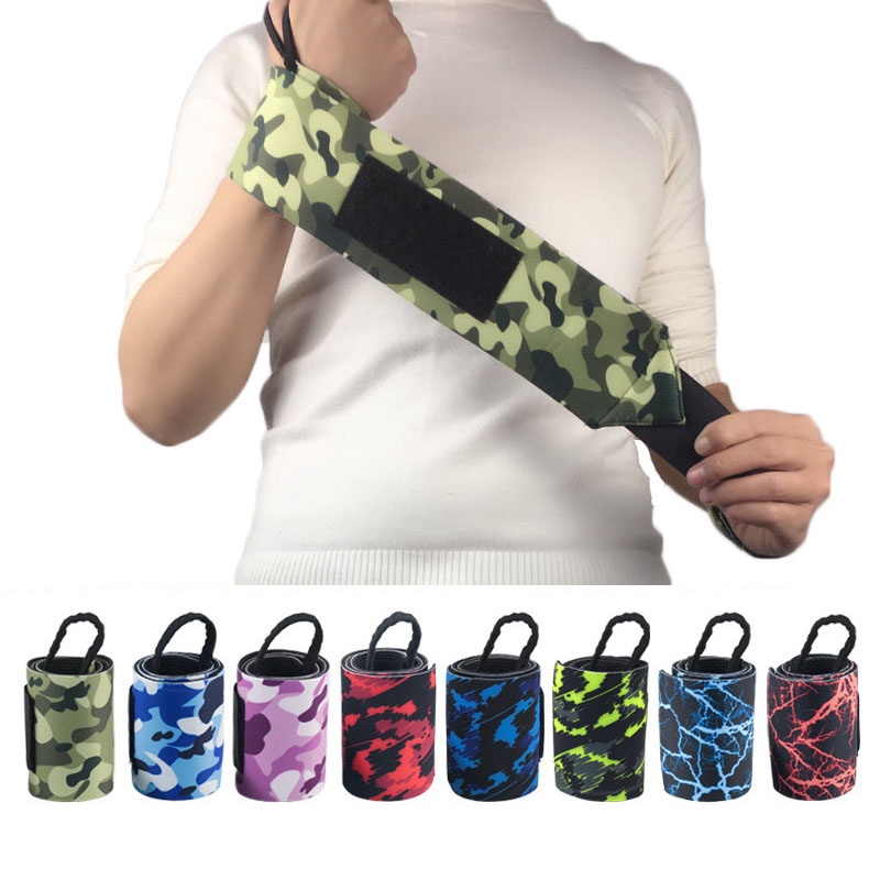1Pcs Camouflage Neoprene Weightlifting Wrist Wrap Support Fitness