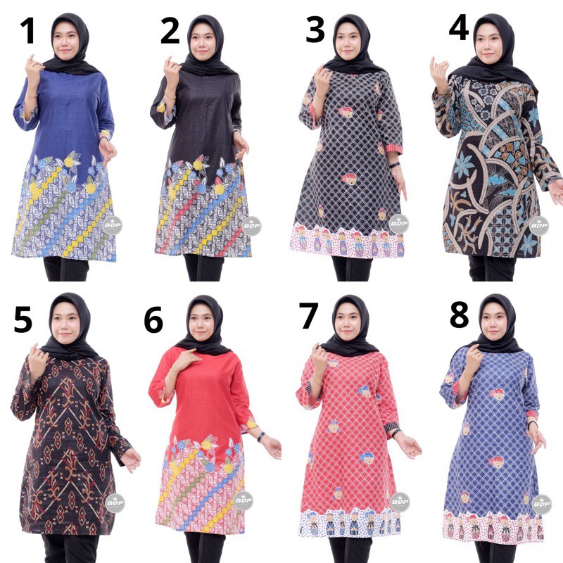 Tunik Batik Women Uniform Various Pekalongan Motif Shopee Philippines