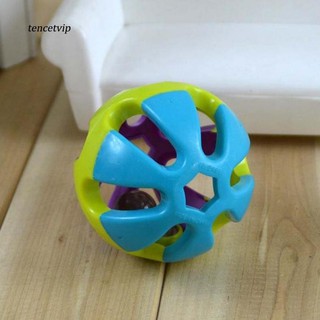 Ten_Chase Game Colorful Pet Toy Ball with Bell for Hamster Cat Parrot Dog Rabbit #4