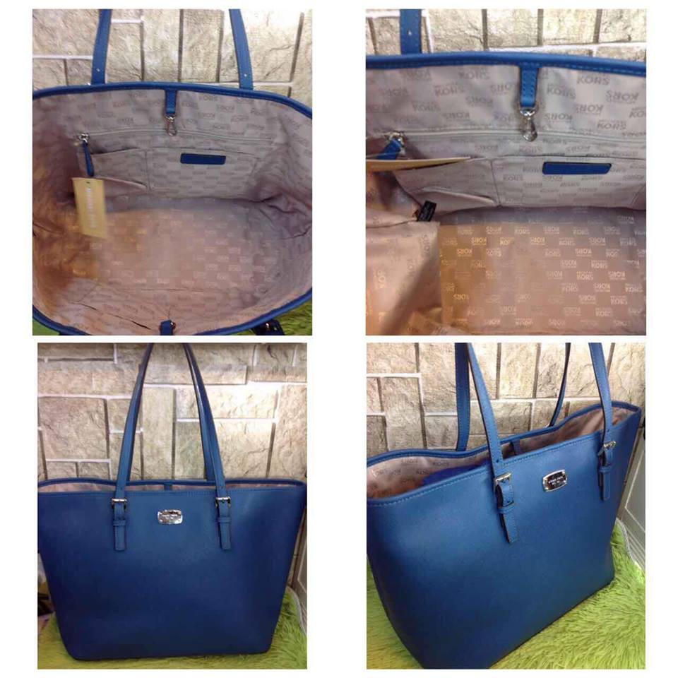 mk tote bag blue