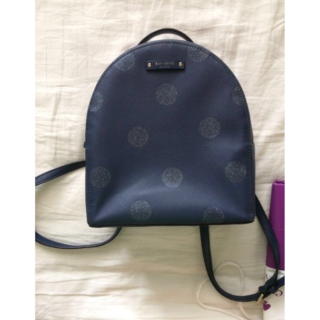 blue kate spade backpack