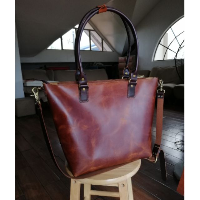 real leather handbag bag