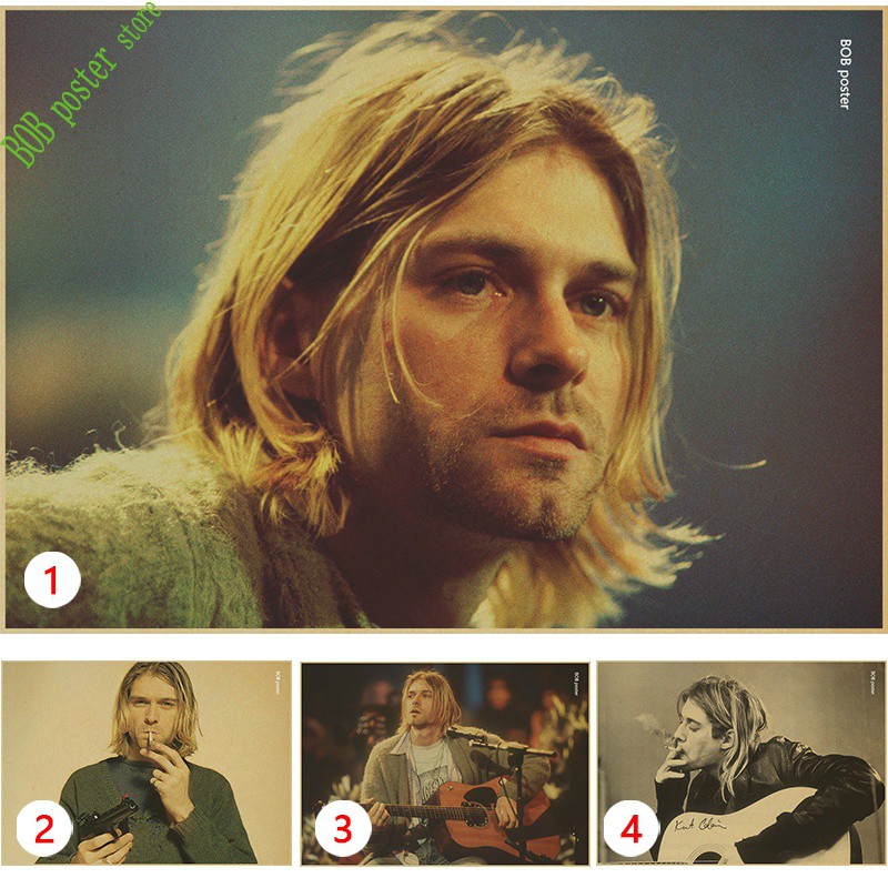 Vintage Paper Retro Nirvana Kurt Cobain Poster Shopee Philippines