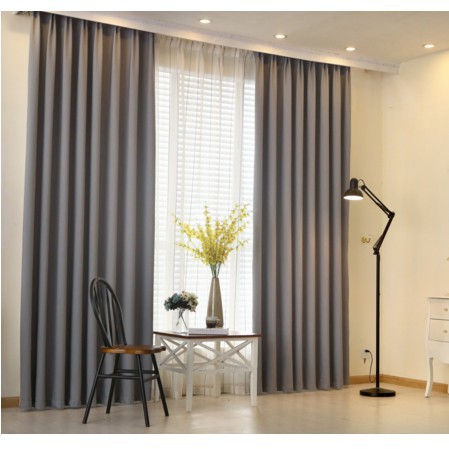 Linen Window Curtains Extra Thickness Blackout Curtain Shopee