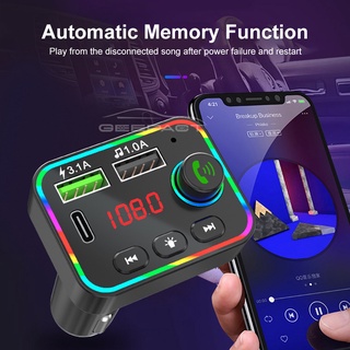 （Hot）Geepact 3.1A Quick USB Car Charger Bluetooth Car Bluetooth Receiver	Transmitter Aux Modulator H #4
