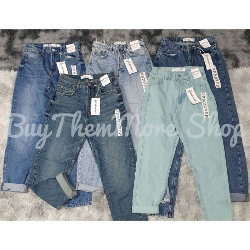 stadivarius mom jeans | Shopee Philippines