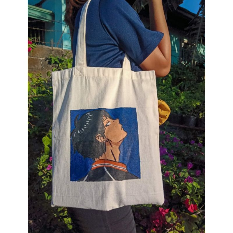 Hand Painted Tote bag (anime) | Shopee Philippines