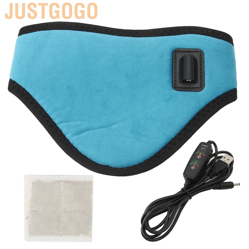 Justgogo USB Heated Neck Wrap Heating Pad Pain Relief Moxa Hot Compress