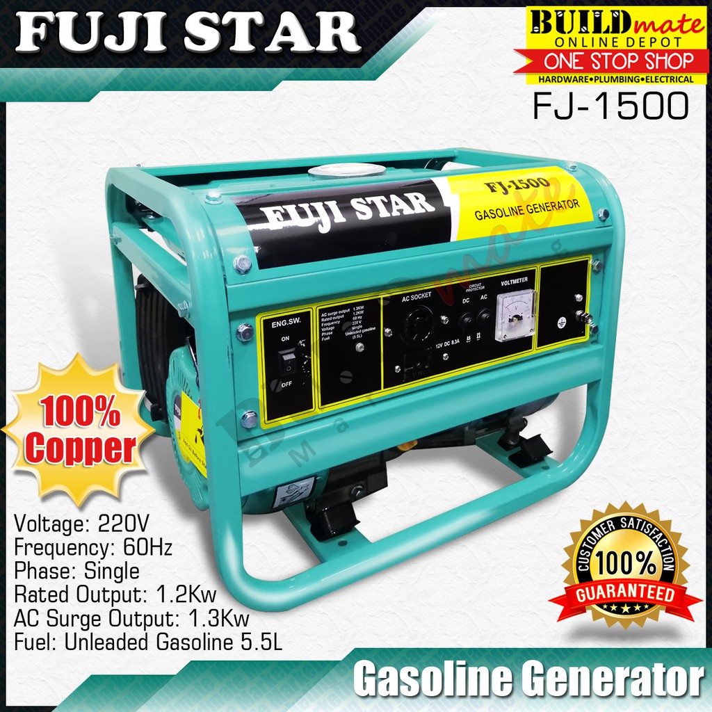 FUJISTAR Gasoline Generator FJ-1500 / NORTON •BUILDMATE•