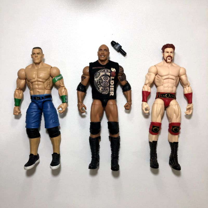 WWE The Rock, John Cena and Shaemus (Elite) Action Figures | Shopee ...