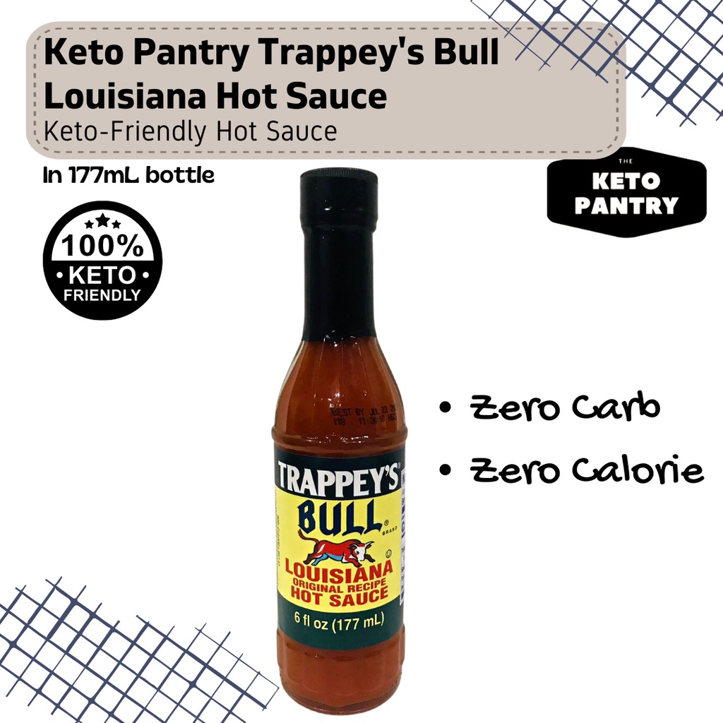 Keto Pantry Trappey's Bull Louisiana Hot Sauce - Zero Carb Zero Calorie ...