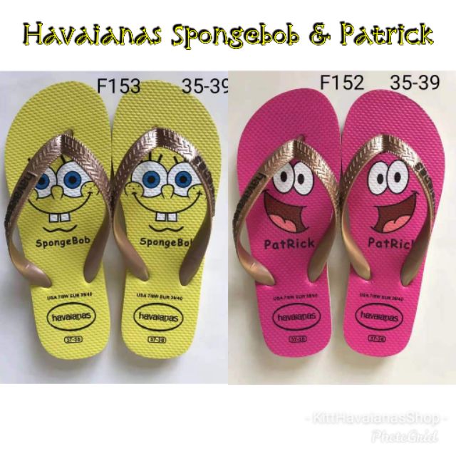 spongebob havaianas