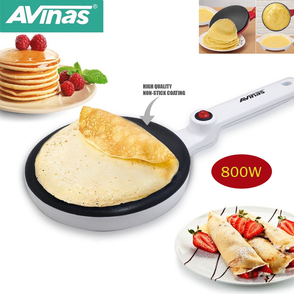 AVINAS AV5208 Electric Nonstick Crepe Maker For Crepes,Pancakes,Tortillas with Batter Bowl